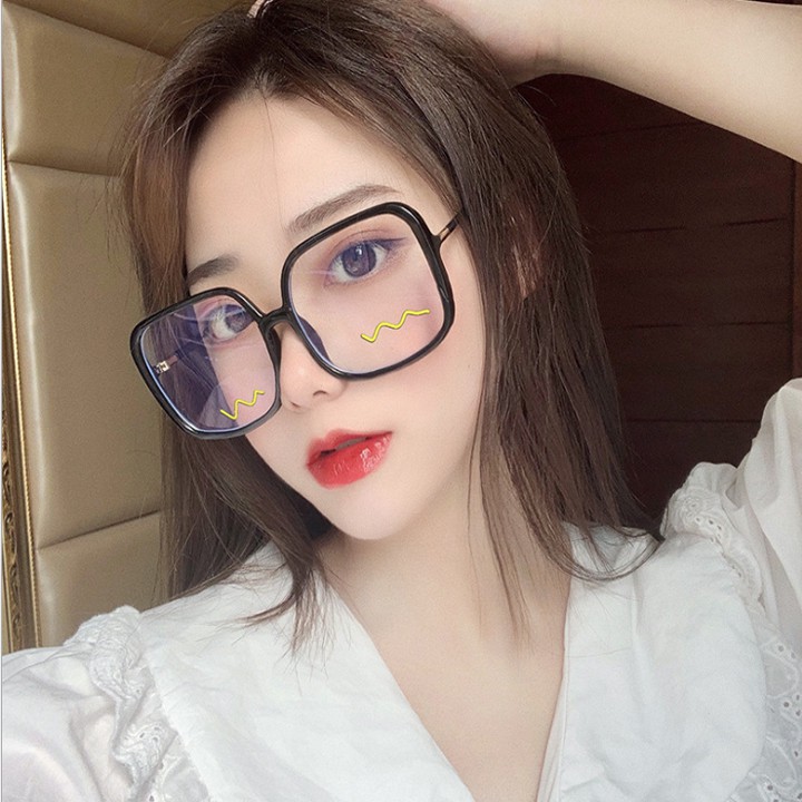 Kính Gọng Mắt Vuông Phiên Bản To Cube Trắng Đen Điểm Nhấn Thay Được Mắt Cận | BigBuy360 - bigbuy360.vn