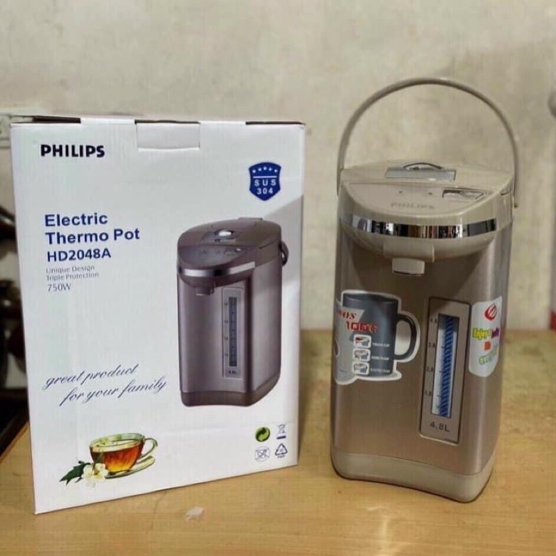 (RẺ VÔ ĐỊCH) BÌNH THUỶ ĐIỆN PHILIPS DUNG TÍCH 4,8L GIỮ ẤM VÀ ĐUN SÔI NHANH CHÓNG