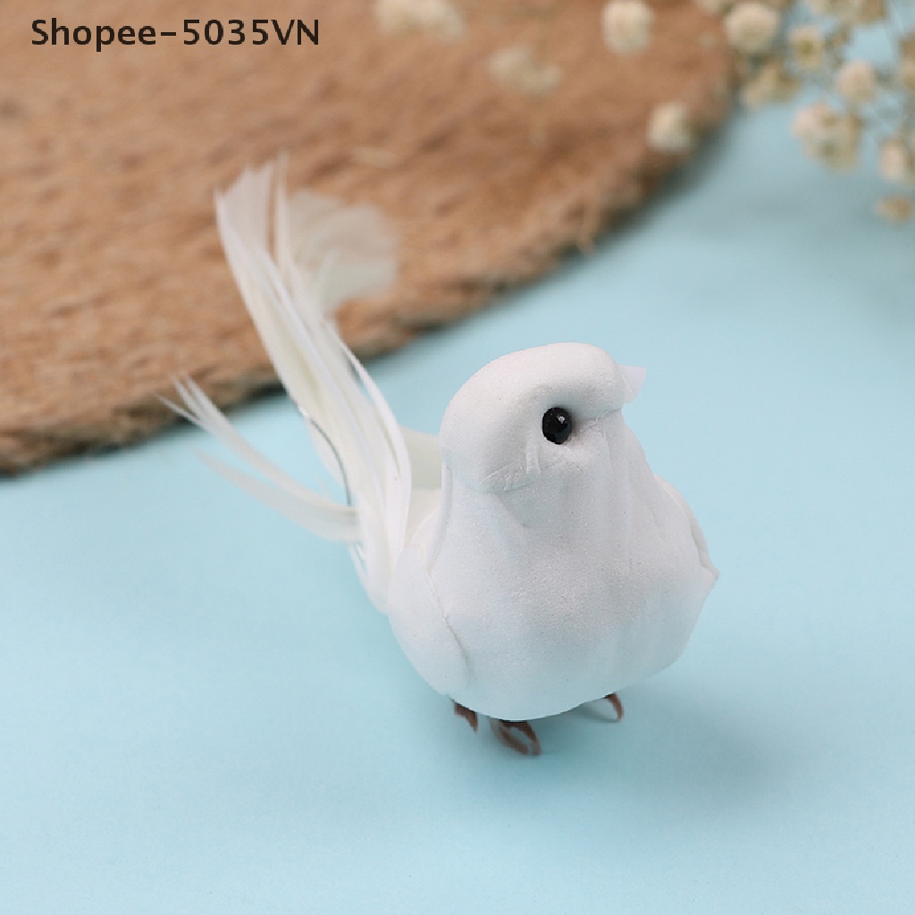 1 Chú Chim Giả mini Bằng Xốp Dùng Trang Trí