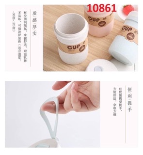 Cốc lúa mạch kèm ống hút inox