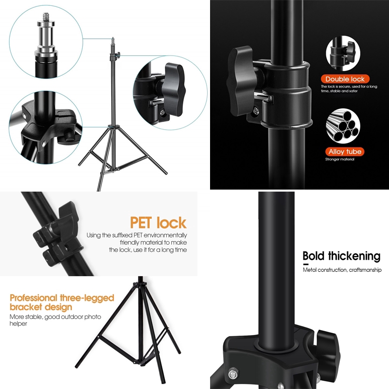 Giá đỡ 3 chân chống rung cho máy chụp hình/điện thoại chất liệu kim loại chất lượng cao đa năng | BigBuy360 - bigbuy360.vn