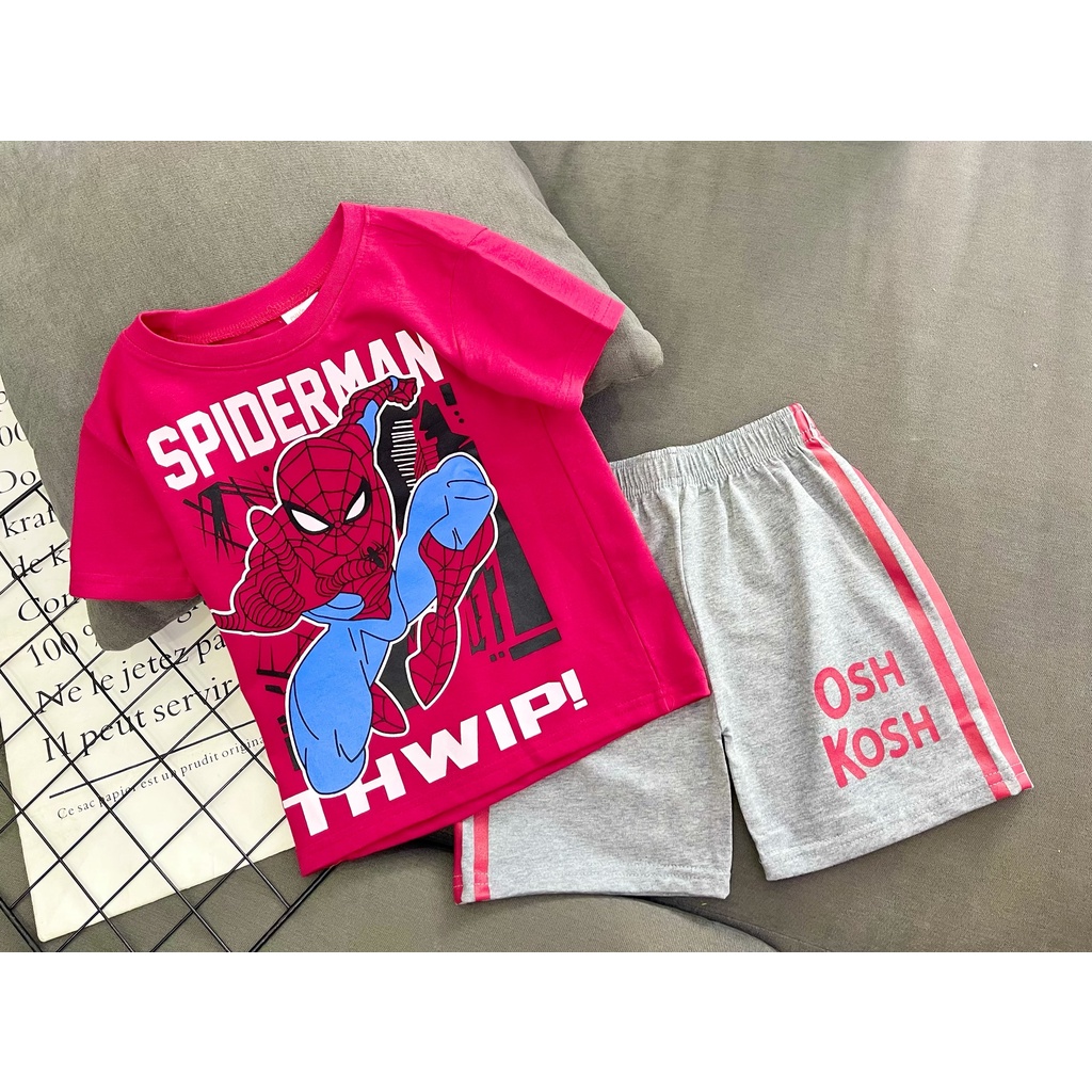 Đồ bộ bé trai ngắn tay 3-5 tuổi thun Cotton Jennie kids mềm mại thấm hút mồ hôi J373