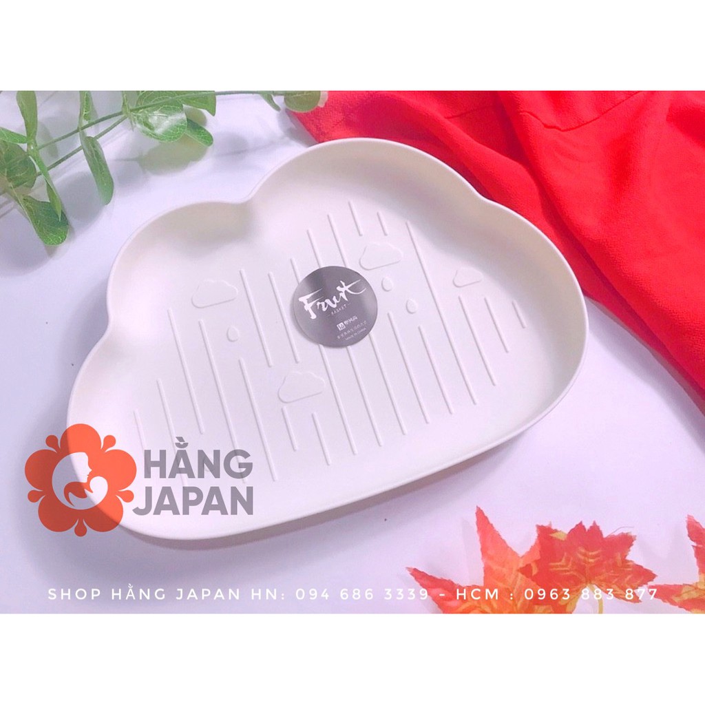 Khay ăn dặm HK2113 hình đám mây ngộ nghĩnh đáng yêu chống rơi vỡ cho bé từ 6M+ trở lên