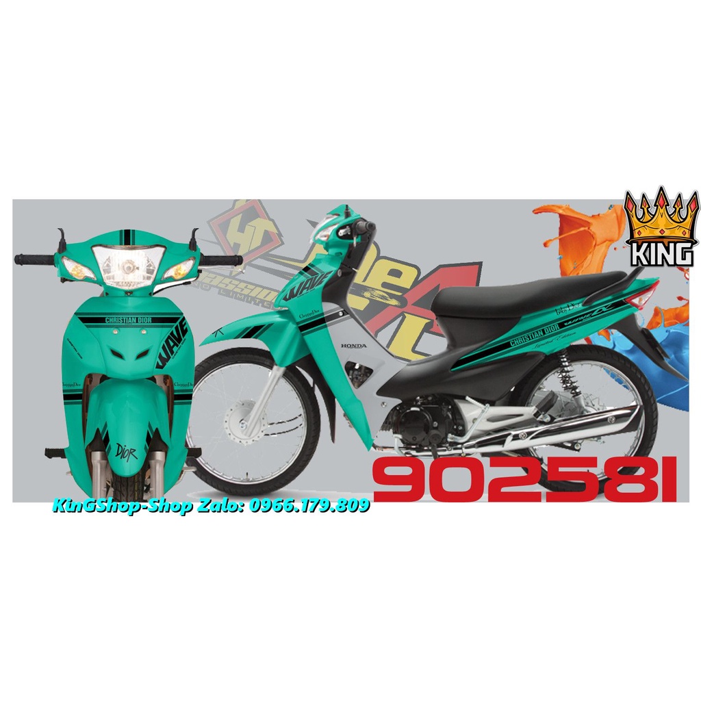 Tem Rời Wave Dior Full Màu 50cc,100cc - Ảnh Thật #Temxemay#Decal #Wave50 #Wave100 #Wave100cc