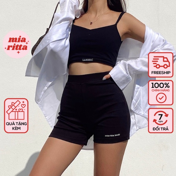 Quần đùi biker thun tăm co giãn Mia Ritta basic Amber Biker Short  Q394