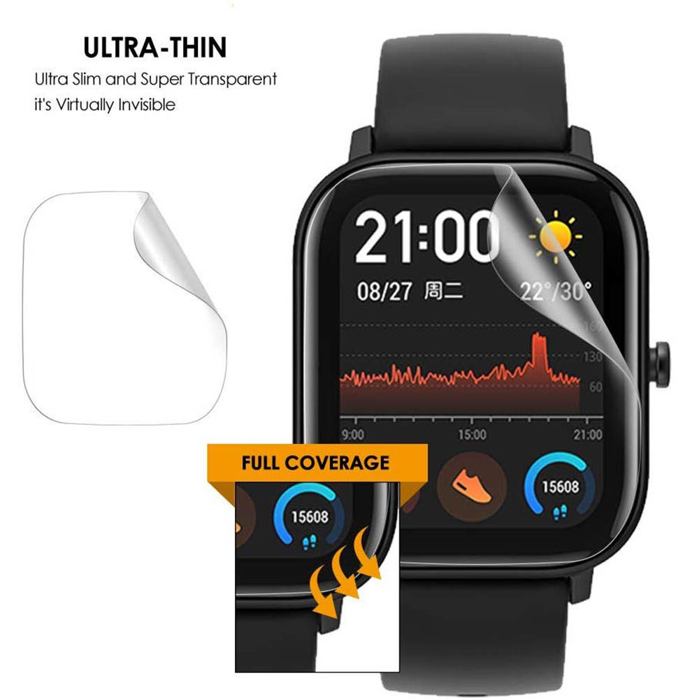 Set 5 Miếng Dán Bảo Vệ Màn Hình Cho Đồng Hồ Thông Minh Xiaomi Huami Amazfit Bip Bit Pace Lite S Amazfit Gts