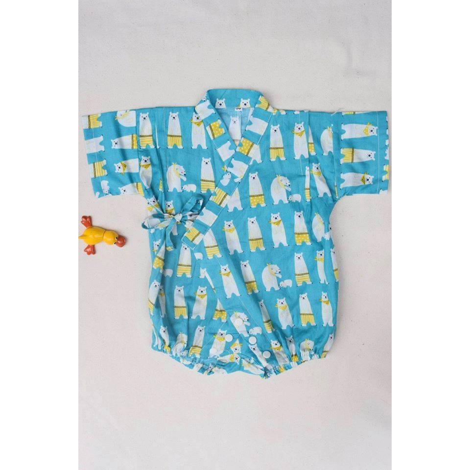 JINBIE YUKATA MẶC BỈM CHO BÉ (9-12KG) - VẢI COTTON HÀN QUỐC