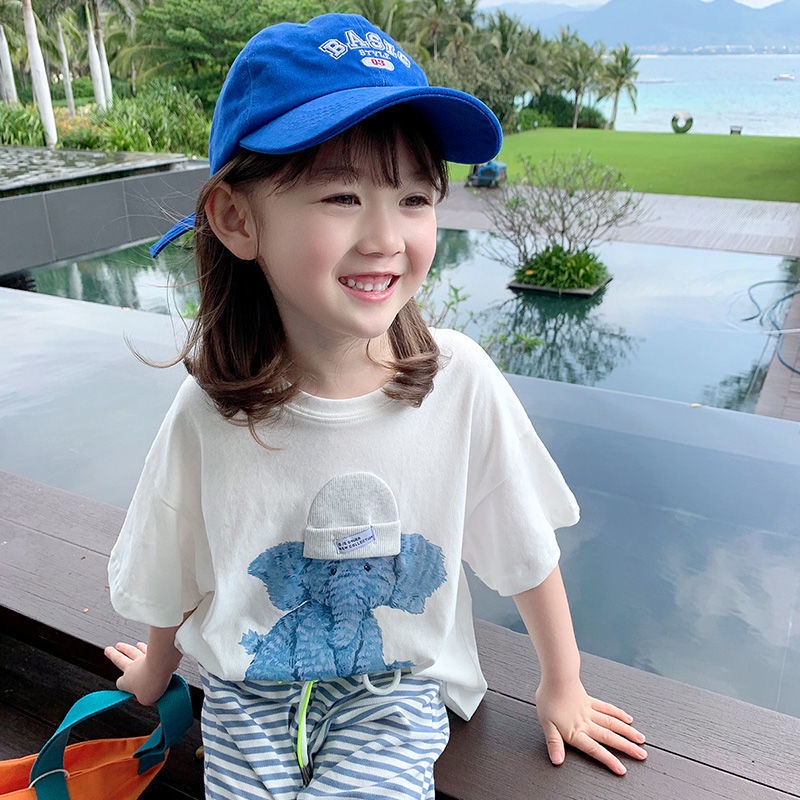 Áo Thun Cotton Ngắn Tay Thiết Kế Mới Thời Trang Mùa Hè Dành Cho Bé Gái