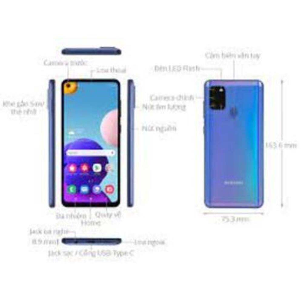 Điện thoại Samsung Galaxy A21s Chính Hãng 2sim ram 6G rom 128G, màn hình 6.5inch, Cày Game nặng siêu chất - GS 03