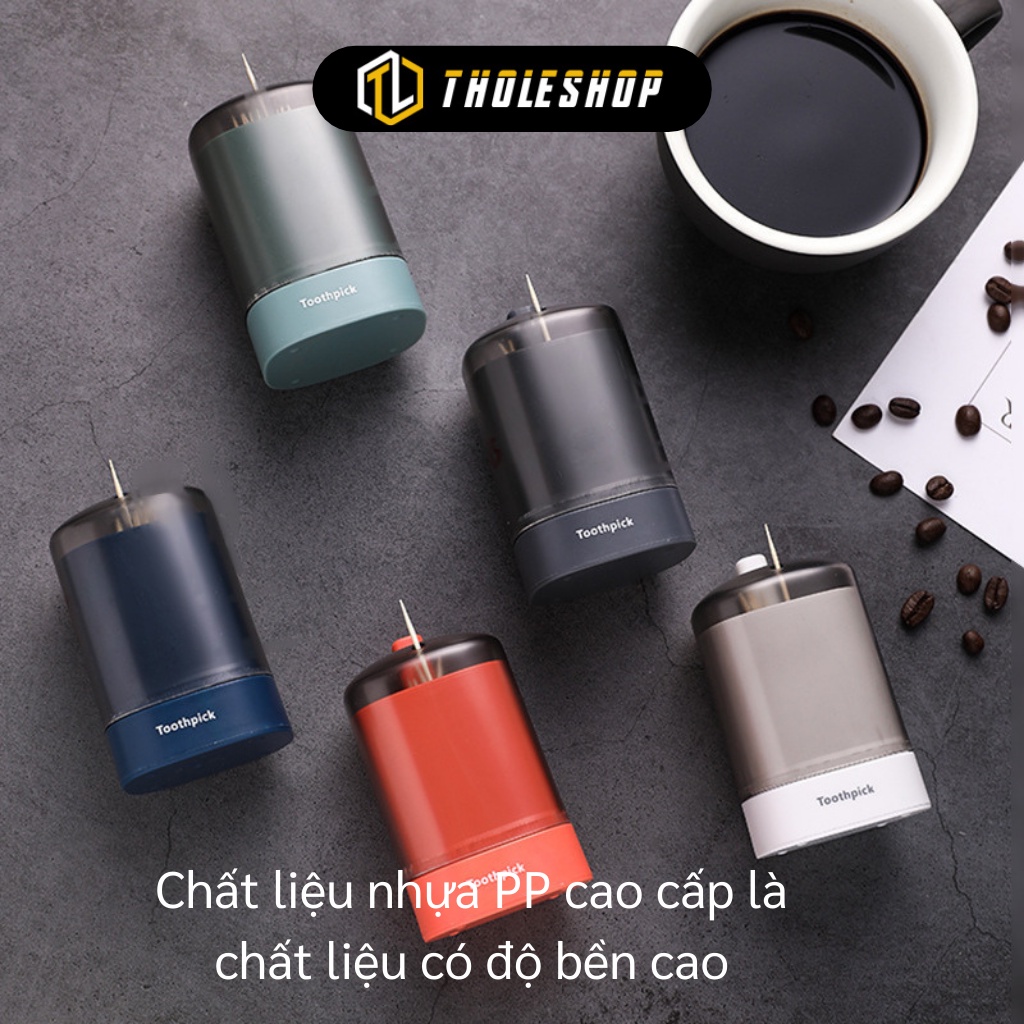 Hũ Tăm - Hộp Đựng Tăm Xỉa Răng Nhấn nút Tự Động, Kiểu Dáng Sang Trọng 9534