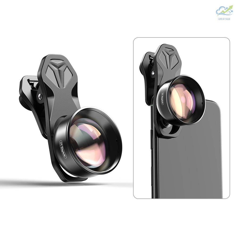 GG APEXEL APL-HD5T Multi-layer Phone Telephoto Lens 2X Zoom for Dual Lens / Single Lens Smartphone for  X/Xs/8P     Cellphones