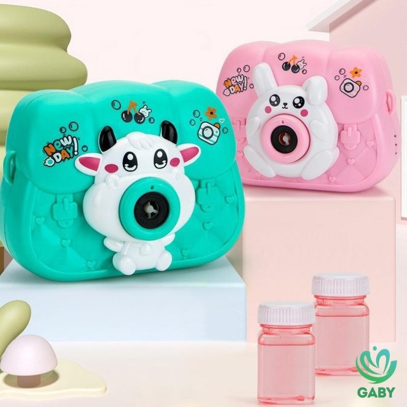 Máy thổi bong bong bóng hình túi xách động vật dễ thương tặng kèm 3 pin AA GABY Máy ảnh bắn bong bóng tự động phát nhạc