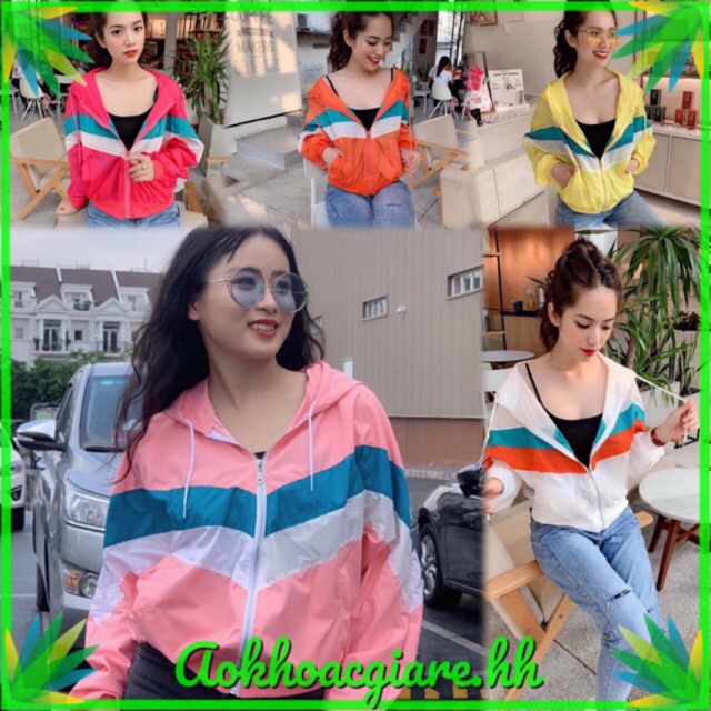 Áo khoác dù cầu vồng cực hot