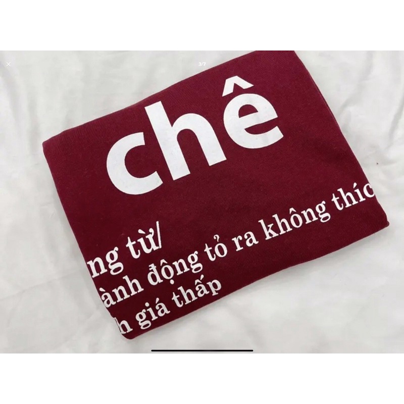 Áo Thun Tay Lỡ Chữ CHÊ T-SHIRT Form Rộng Vải Thun Cotton Phong Cách Nam Nữ Unisex