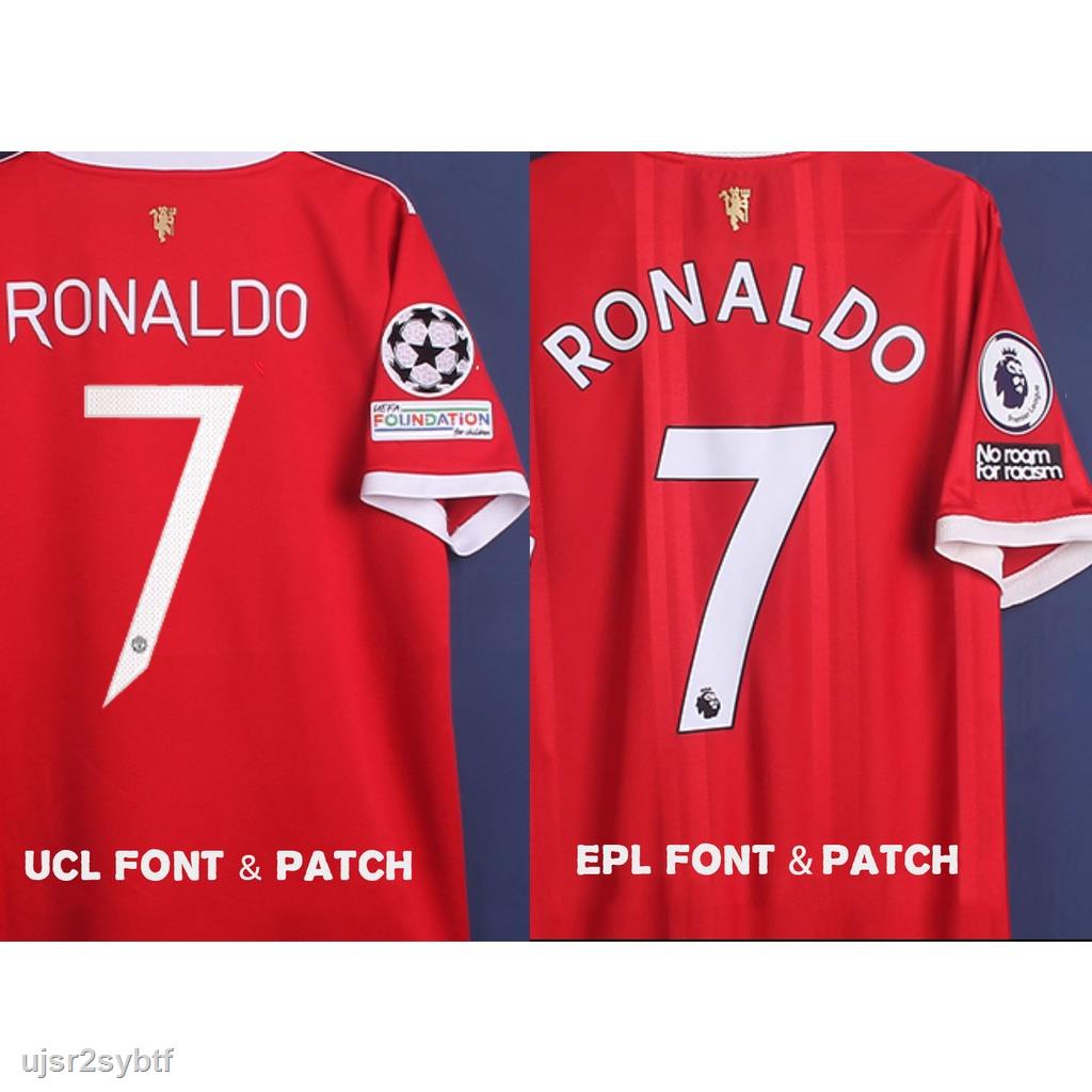 Nhập khẩu Áo thun thể thao tay dài 21-22 Season Manchester United Manchester United EPL & UCL cho C.Ronaldo CR7 Pogba