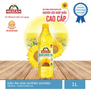 Dầu Ăn Cao Cấp Hoa Hướng Dương Meizan Sunflower Oil 1L