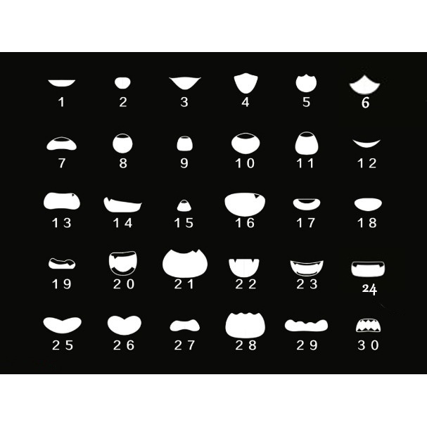 Khuôn nhấn miệng cho tượng búp bê đất sét mouth stamp press tool  for clay doll chibi figure