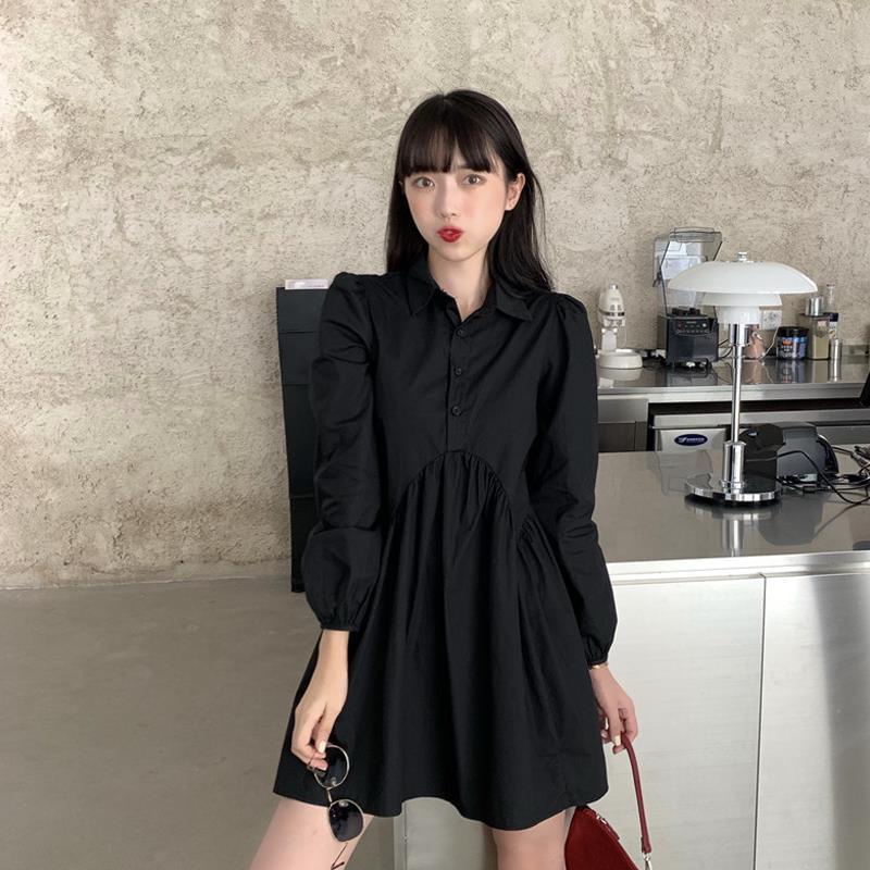 Đầm sơ mi dài tay thiết kế mới thanh lịch thời trang mùa xuân hè dành cho nữ