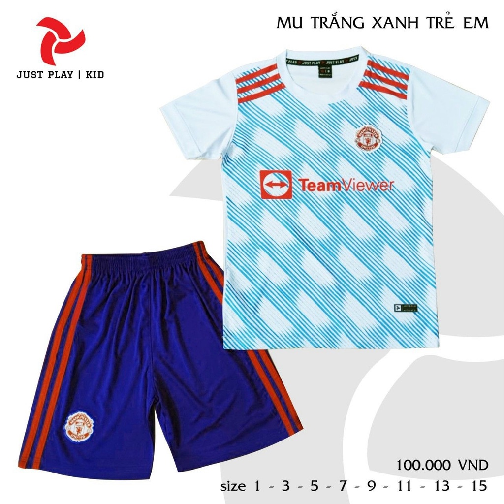 Set quần áo trẻ em, Áo bóng đá trẻ em hàng Việt Nam, thun lạnh cao cấp, siêu dễ thương ( Có in tên số theo yêu cầu ) P2