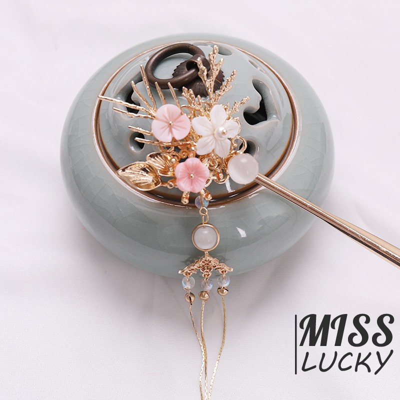 Trâm cài tóc tua rua phong cách retro thời trang cho nữ