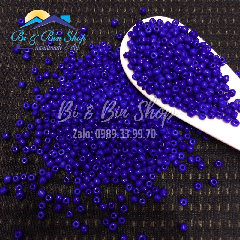 90g Hạt Cườm Đại 4mm Màu Sứ Đính Kết Trang Phục, Làm Trang Sức Handmade