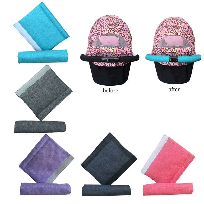 Bộ 2 Vỏ Bọc Tay Cầm Xe Đẩy Em Bé Bằng Cotton Lanh