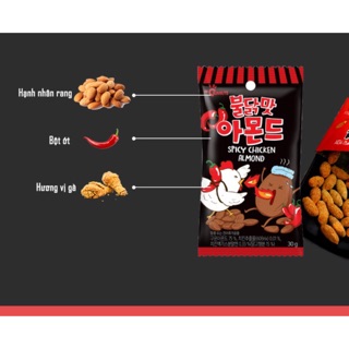 HẠNH NHÂN SUNNUTS HÀN QUỐC GÀ CAY 180G