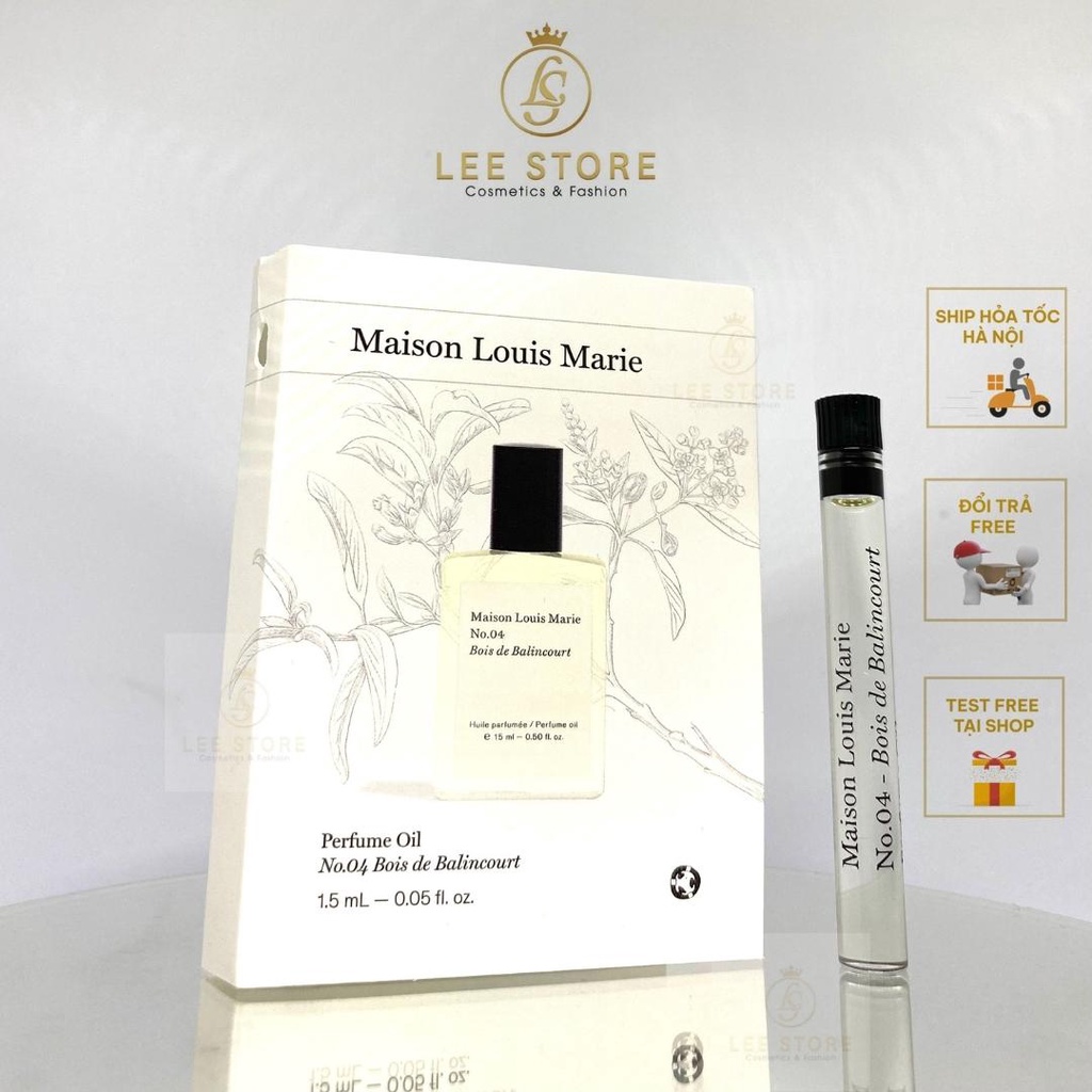 Vial Maison Louis Marie No.04 bois de Balincourt 1.5ml nước hoa mini LeeStore