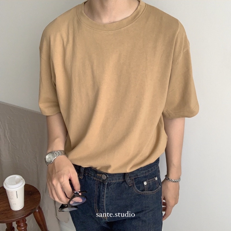 Áo thun trơn áo phông trơn nam basic cổ tròn vải cotton 2 chiều thoáng mát BY SANTÉ | BigBuy360 - bigbuy360.vn