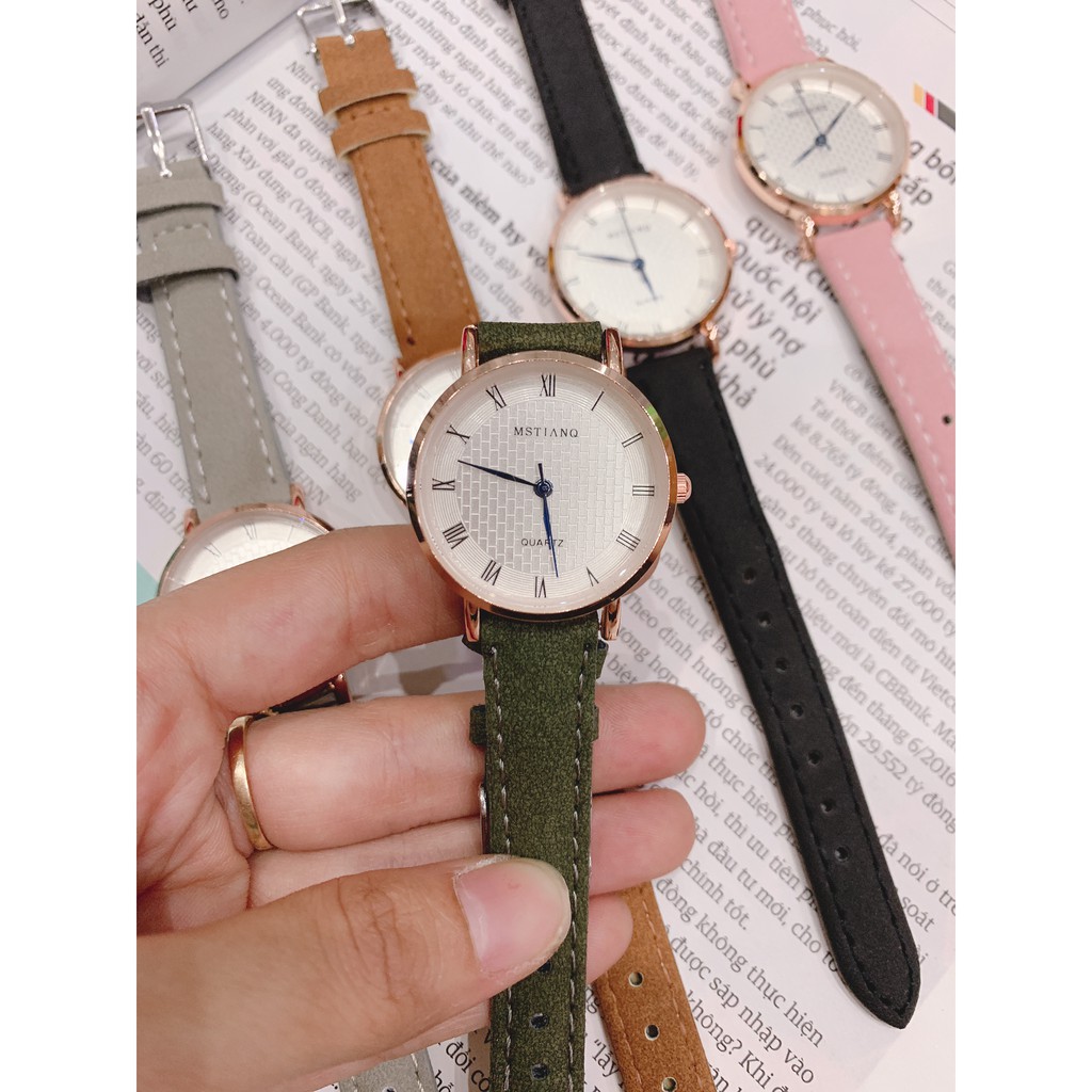 [GIÁ SỈ] ĐỒNG HỒ NỮ MSTIANQ DÂY DA SỐ LA MÃ SIÊU HOT HÀNG CỰC ĐẸP (NHIỀU MÀU) | BigBuy360 - bigbuy360.vn