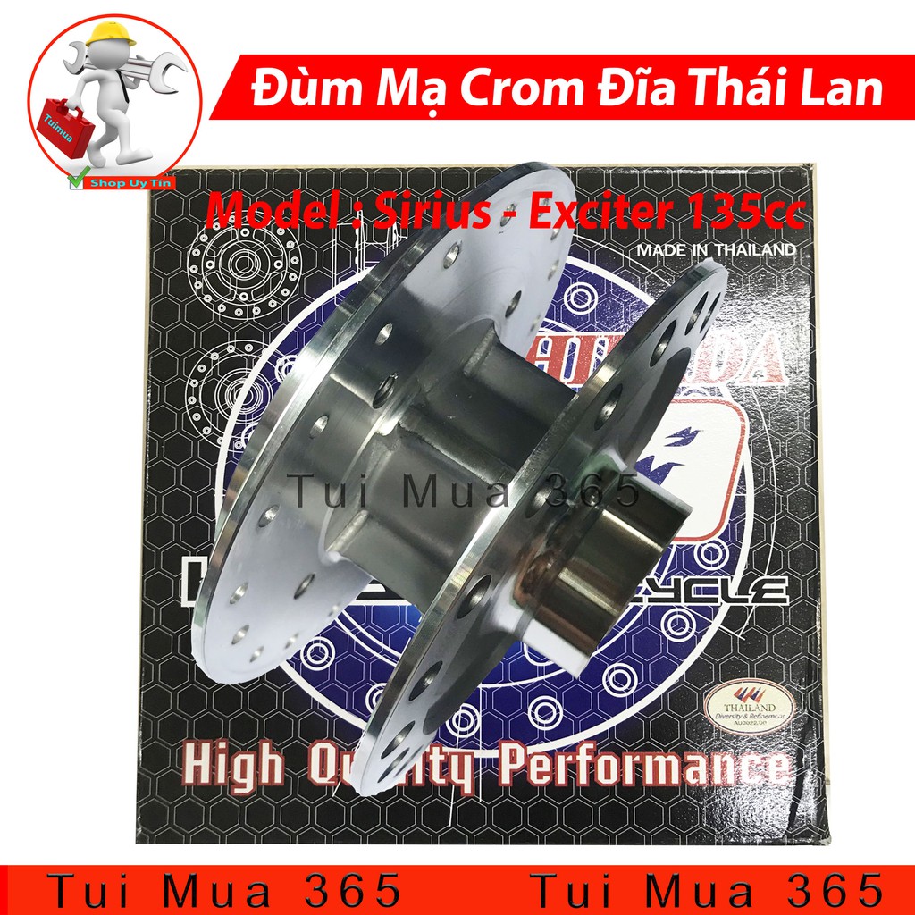 Đùm Mạ Crom Trước Đĩa Cho Dream, Wave, Wave RS, Sirius, Exciter 135cc Thái Lan