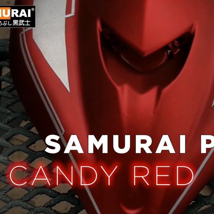 Combo Sơn xịt Samurai màu đỏ nhám candy Y138 (Uch210-124-Y138-128a) chuẩn quy trình bền đẹp - Trạm Xe 1368 dễ dàng sử dụ