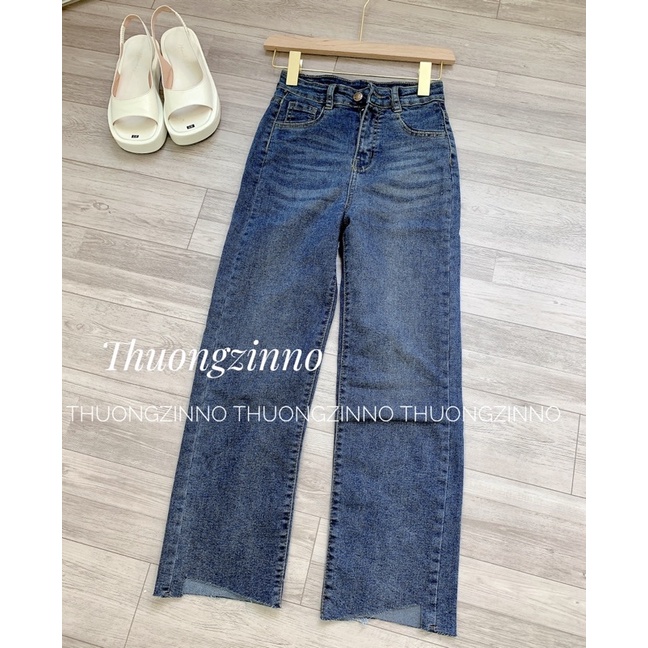 [Ảnh thật/Video]Quần ống đứng Xéo gấu kiểu Hàn Quốc Quần ống đứng ôm chân gọn dáng