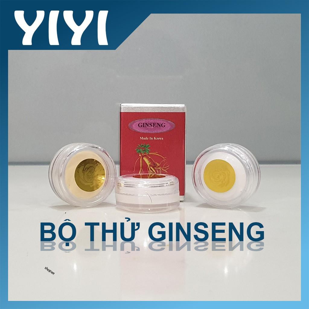 Bộ thử kem nám Ginseng, mỹ phẩm làm mờ nám tàn nhang và dưỡng trắng da nhân sâm Hàn Quốc, mỹ phẩm Ginseng.