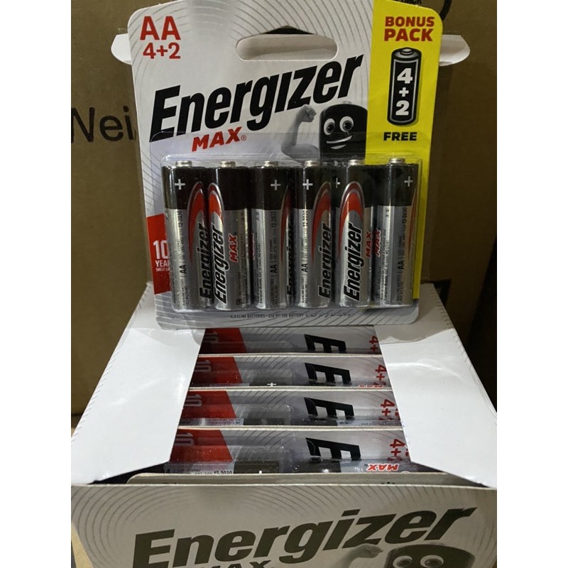 Combo Khuyến Mãi 6 viên Pin Đũa AAA Energizer Alkaline 1.5V (Nhập Khẩu Singapore)[Chính Hãng 100%]