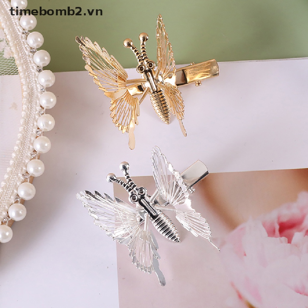 {Thời Trang} Kẹp Tóc Mỏ Vịt Ba Chiều Bằng Hợp Kim Phong Cách Hàn Quốc Cổ Điển Siêu Thơ Mộng Dành Cho Bạn Nữ.