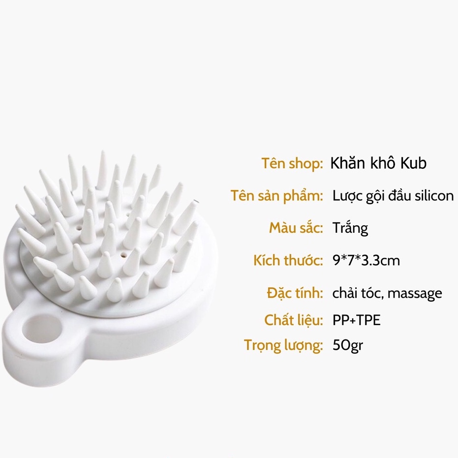 Lược gội đầu Muji xuất Nhật Silicon massage đầu giảm stress