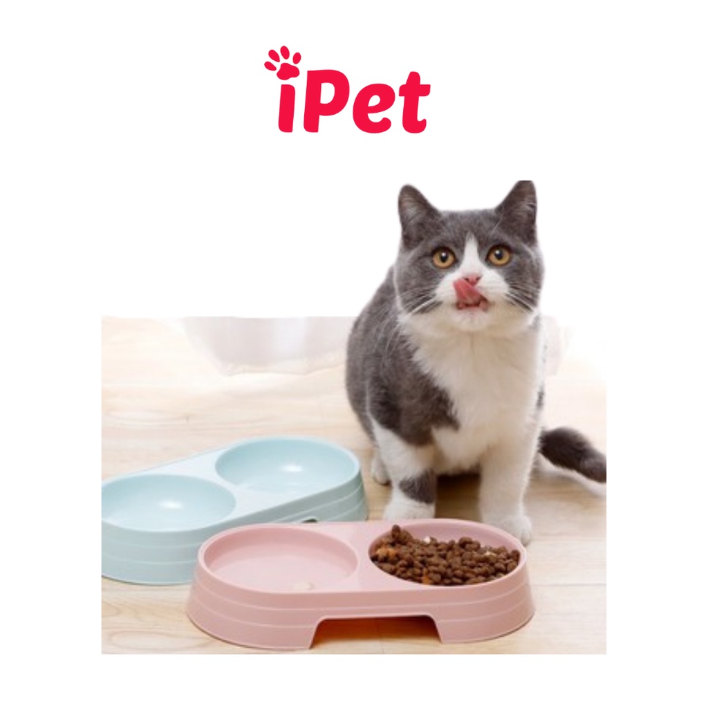 Bát Ăn Đôi Nhỏ Cho Chó Mèo Con - iPet Shop