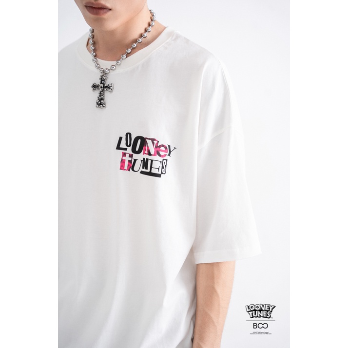 Áo Thun BOO Unisex Dáng Oversize Vải Cotton Cao Cấp In Graphics NV Looney Tunes