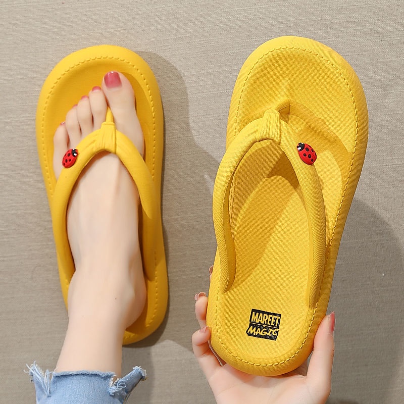 Dép Xỏ Ngón Đế Dày Mềm Chống Trượt Thời Trang Mùa Hè Cho Nữ