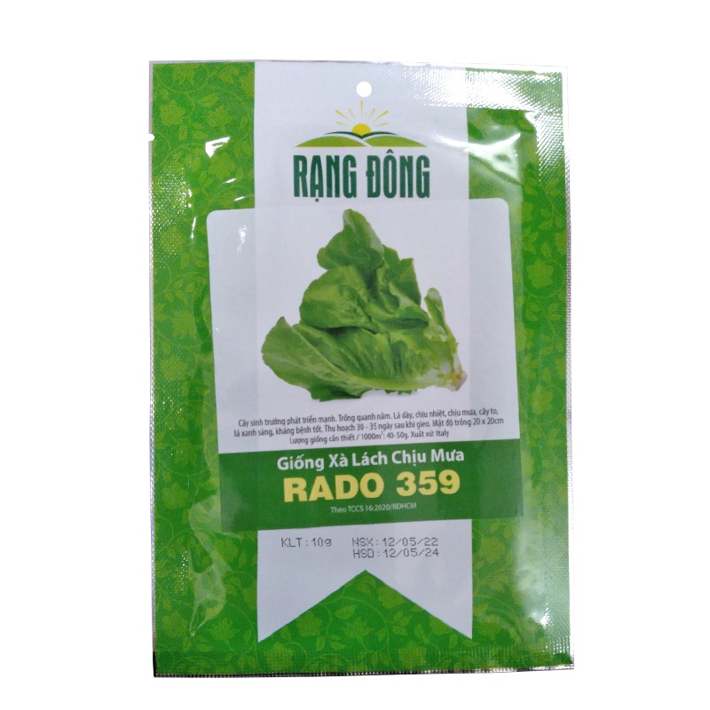 Hạt giống xà lách chịu mưa RADO 359 Rạng Đông - Gói 10gram