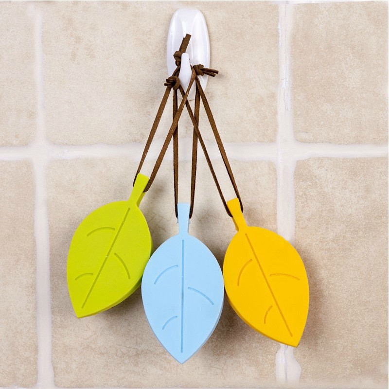 Miếng chèn cửa chống va đập silicon hình chiếc lá, dụng cụ chặn cửa thông minh TT- HOME