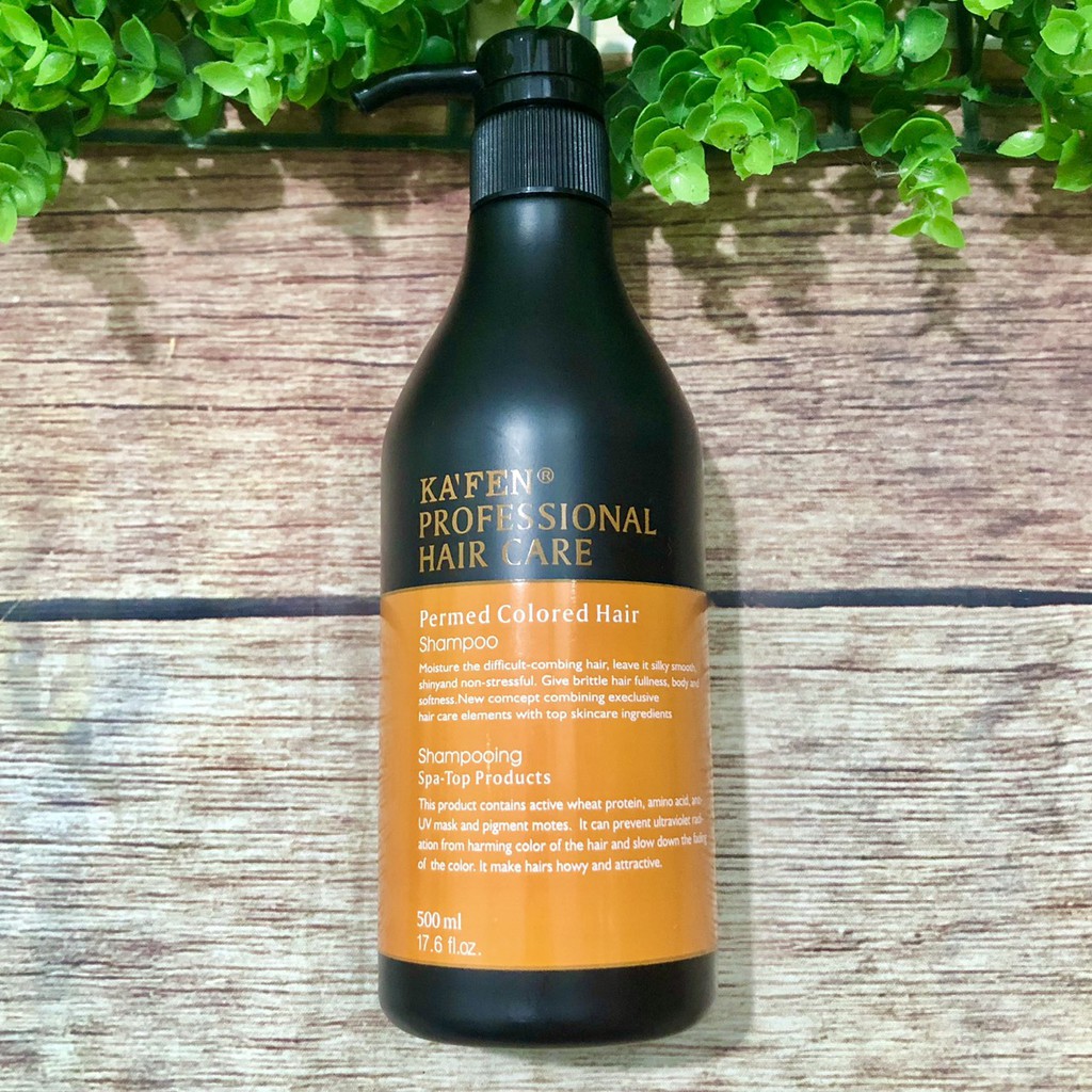 [+Tặng mũ trùm] DẦU GỘI CHĂM SÓC TÓC UỐN NHUỘM KAFEN PERM COLOURED HAIR 500ML