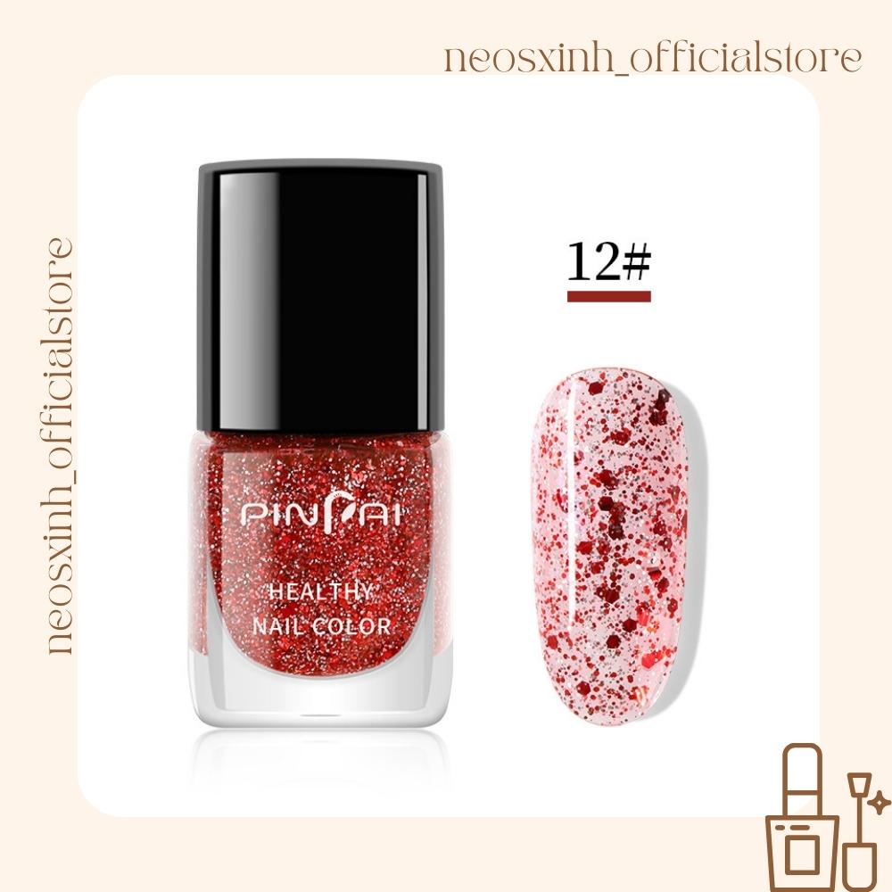 Sơn Móng Tay Pinpai NEW 7ml Màu Nude Đen Trắng Kim Tuyến Pastel Tím - Neosxinh Nails