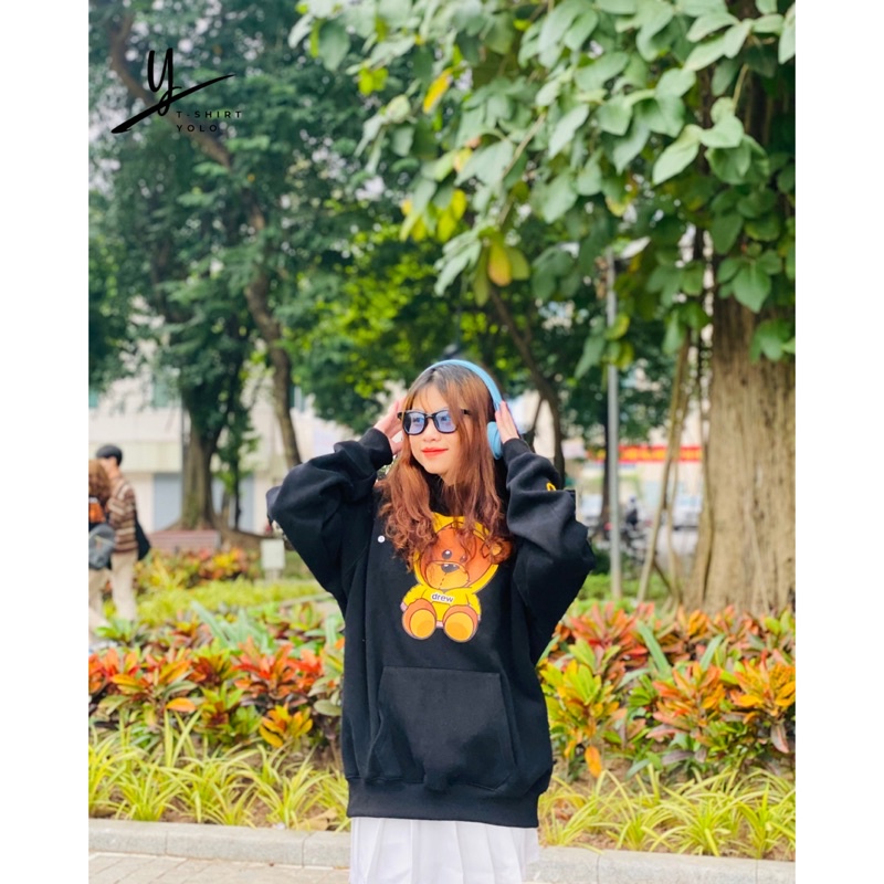 Áo Hoodie DREW gấu bông Bản Cao Cấp Chuẩn Form Âu Áo khoác có mũ chất liệu nỉ bông. | BigBuy360 - bigbuy360.vn