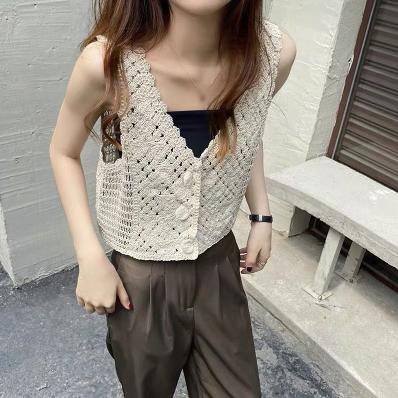 ✿ Áo Croptop Sát Nách Cổ Chữ V Thời Trang Mùa Hè Phong Cách Hàn Quốc Cho Nữ