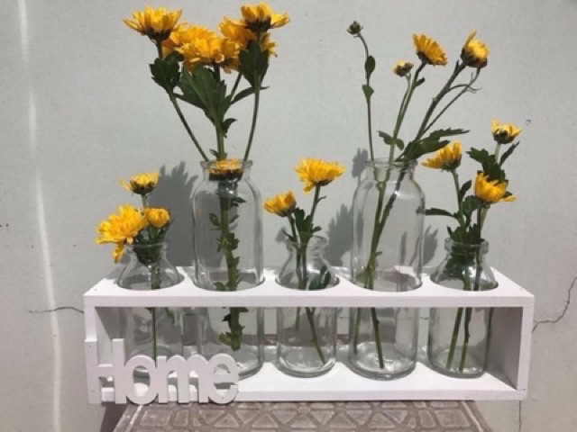 Sét 5 lọ hoa thuỷ tinh HOME