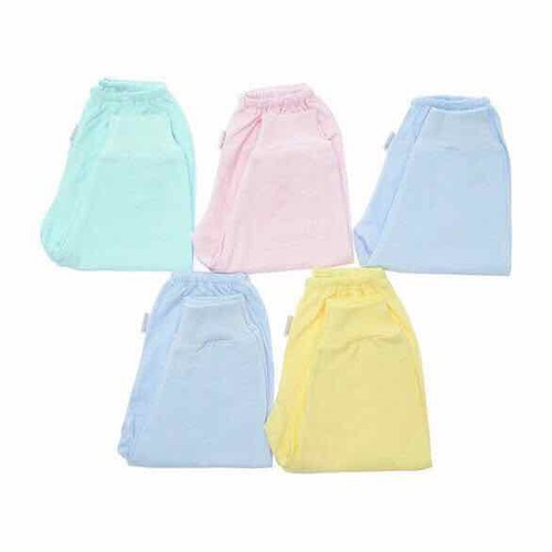 Set 10 quần dài ống bo màu cotton cho bé