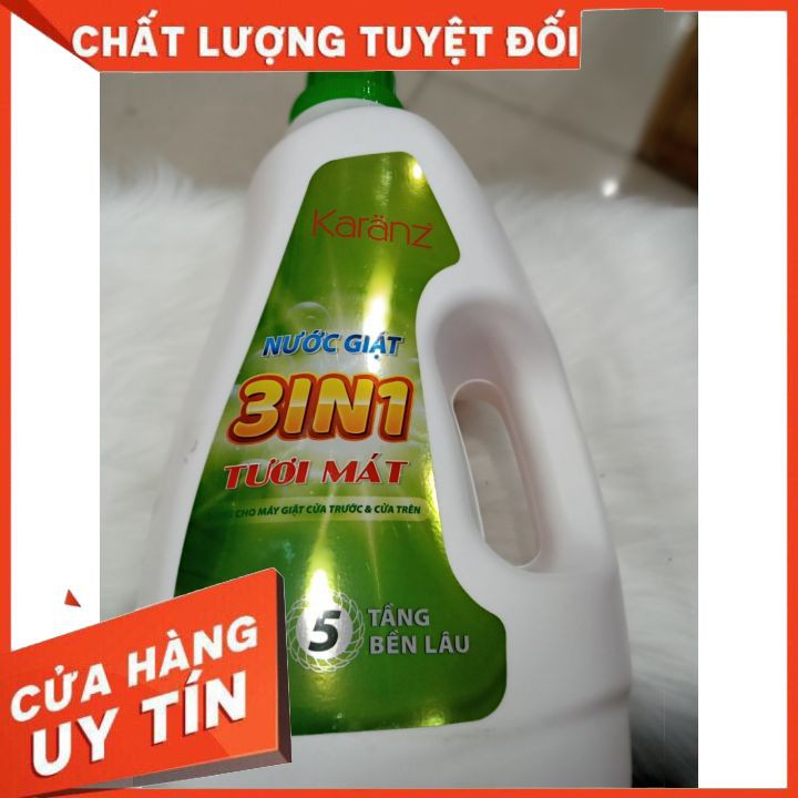 NƯỚC GIẶT KARNZ 3IN1 HƯƠNG NƯỚC HOA PHÁP 2,4 KG ,Sạch bay vết bẩn ,Sạch mùi ẩm mốc,Hương nước hoa Pháp 5 tầng bền lâU