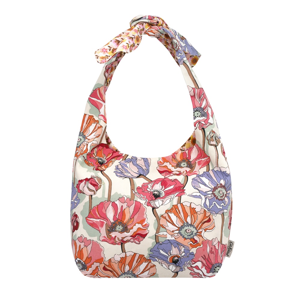 Cath Kidston - Túi đeo vai/Large Reversible Knotted Shopper - Summer Poppy Midscale - Pink/Cream -1049114